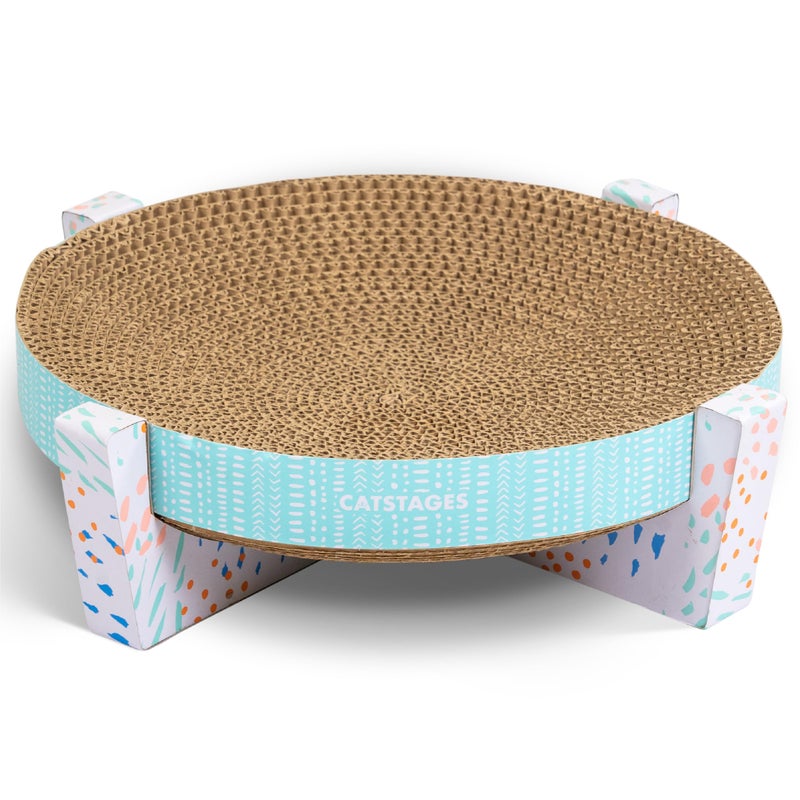 Catstages Scratch, Snuggle & Rest â€“ 2â€‘inâ€‘1 Indoor Cat Scratcher & Elevated Cat Lounger, Catnip Included - Image 1